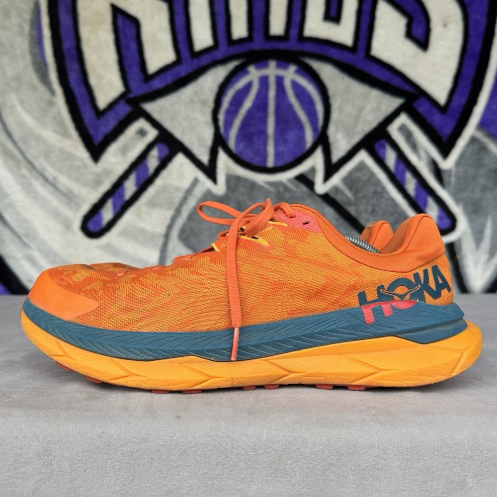 Size 11.5 D - Mens Hoka One One Tecton X 1123161 PORY Orange Running Sneakers
